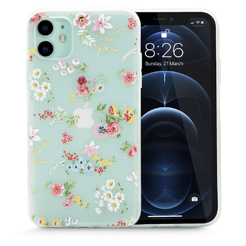 Enflamo Silicone Soft 3D Relief Flower Printed Case Back Cover For Iphone 12 | Iphone 12 Pro 6.1 Inch (Mix Lilies), White - Enflamo Enflamo Silicone Soft 3D Relief Flower Printed Case Back Cover For Iphone 12 | Iphone 12 Pro 6.1 Inch (Mix Lilies), White - Enflamo