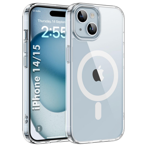 Enflamo TPU+Plastic Transparent Hard Back Cover Case For Iphone 14|Iphone 13|With Camera Protection (Black) - Enflamo Enflamo TPU+Plastic Transparent Hard Back Cover Case For Iphone 14|Iphone 13|With Camera Protection (Black) - Enflamo