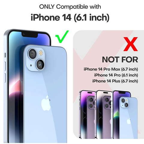 Enflamo Acrylic Hard Clear Back Cover Case For Iphone 14 | With Camera Lense Protection (Silver) - Enflamo Enflamo Acrylic Hard Clear Back Cover Case For Iphone 14 | With Camera Lense Protection (Silver) - Enflamo
