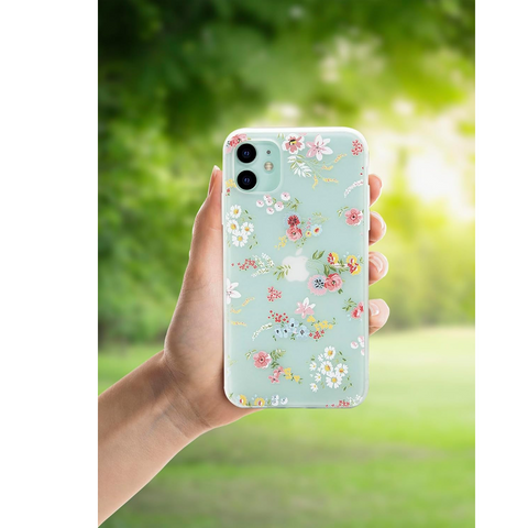 Enflamo Silicone Soft 3D Relief Flower Printed Case Back Cover For Iphone 12 | Iphone 12 Pro 6.1 Inch (Mix Lilies), White - Enflamo Enflamo Silicone Soft 3D Relief Flower Printed Case Back Cover For Iphone 12 | Iphone 12 Pro 6.1 Inch (Mix Lilies), White - Enflamo