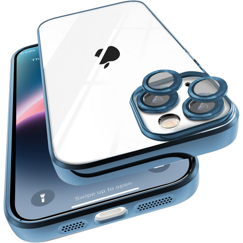 Enflamo Acrylic Hard Clear Back Cover Case For Iphone 14 | With Camera Lense Protection (Black) - Enflamo Enflamo Acrylic Hard Clear Back Cover Case For Iphone 14 | With Camera Lense Protection (Black) - Enflamo