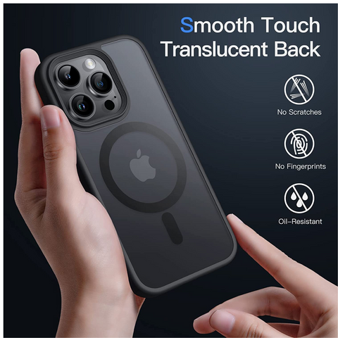 Enflamo Back Cover Case For iPhone 14 Pro | Compatible With Magsafe Designed (Black) - Enflamo Enflamo Back Cover Case For iPhone 14 Pro | Compatible With Magsafe Designed (Black) - Enflamo