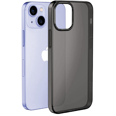 Enflamo Soft Silicone Transparent Black Back Case Cover for iPhone 14 / iPhone 13 (Transparent Black) | Camera Bump Protecion - Enflamo Enflamo Soft Silicone Transparent Black Back Case Cover for iPhone 14 / iPhone 13 (Transparent Black) | Camera Bump Protecion - Enflamo