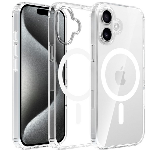 Enflamo Hard Clear Shockproof Transpareant Magnatic Case Cover for iPhone 16 Plus | Ultra Hybrid Camera Bump Protection - Enflamo Enflamo Hard Clear Shockproof Transpareant Magnatic Case Cover for iPhone 16 Plus | Ultra Hybrid Camera Bump Protection - Enflamo
