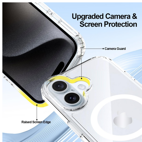 Enflamo Hard Clear Shockproof Transpareant Magnatic Case Cover for iPhone 16 Plus | Ultra Hybrid Camera Bump Protection - Enflamo Enflamo Hard Clear Shockproof Transpareant Magnatic Case Cover for iPhone 16 Plus | Ultra Hybrid Camera Bump Protection - Enflamo