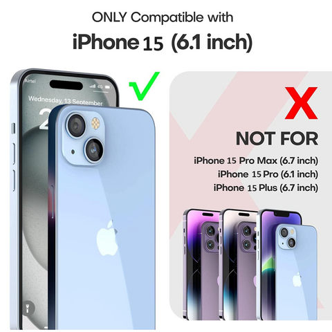 Enflamo Hard Clear Magsafe Case Cover for iPhone 15 / iPhone 14 | Ultra Hybrid Camera Bump Protection - Enflamo Enflamo Hard Clear Magsafe Case Cover for iPhone 15 / iPhone 14 | Ultra Hybrid Camera Bump Protection - Enflamo