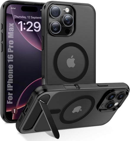 Enflamo Polycarbonate Matte Back Cover Case Compatible with Stand Magnatic for iPhone | Ultra Hybrid Camera Bump Protection Enflamo Polycarbonate Matte Back Cover Case Compatible with Stand Magnatic for iPhone | Ultra Hybrid Camera Bump Protection