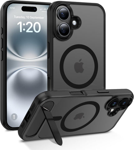 Enflamo Polycarbonate Matte Back Cover Case Compatible with Stand Magnatic for iPhone | Ultra Hybrid Camera Bump Protection Enflamo Polycarbonate Matte Back Cover Case Compatible with Stand Magnatic for iPhone | Ultra Hybrid Camera Bump Protection