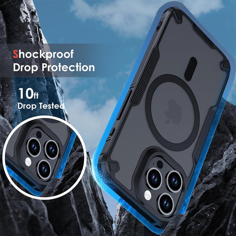 Enflamo Matte Back Cover Case Compatible with Magnatic Designed for iPhone 15 Pro MAX | Ultra Hybrid Camera Bump Protection (Black) - Enflamo Enflamo Matte Back Cover Case Compatible with Magnatic Designed for iPhone 15 Pro MAX | Ultra Hybrid Camera Bump Protection (Black) - Enflamo