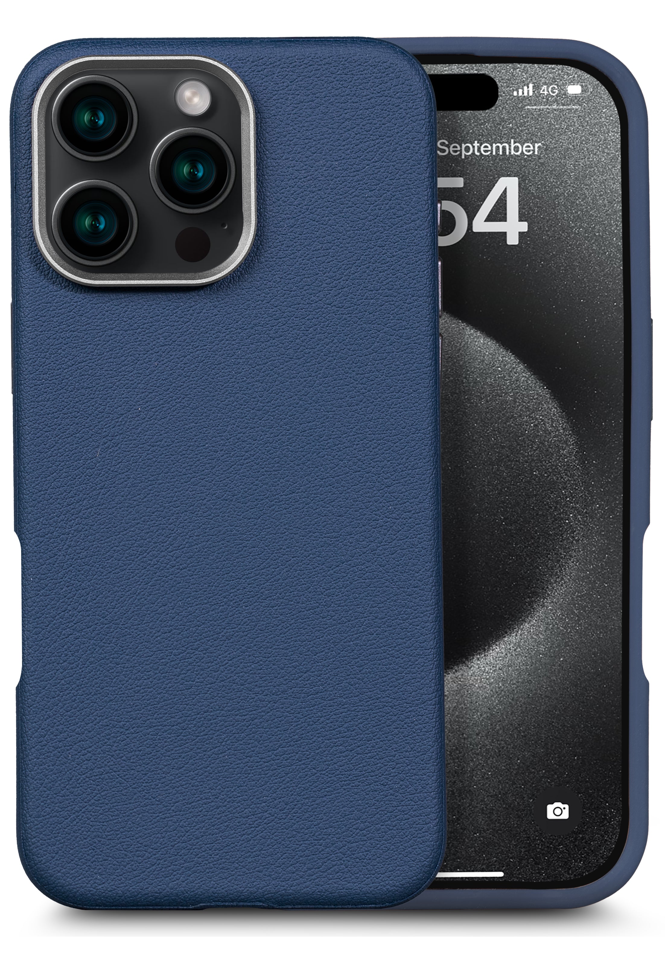 Enflamo for iPhone Genuine Leather Finish Back Cover Case | Magnetic Shockproof Design | Raised Edges for Camera & Screen Protection (Brown)