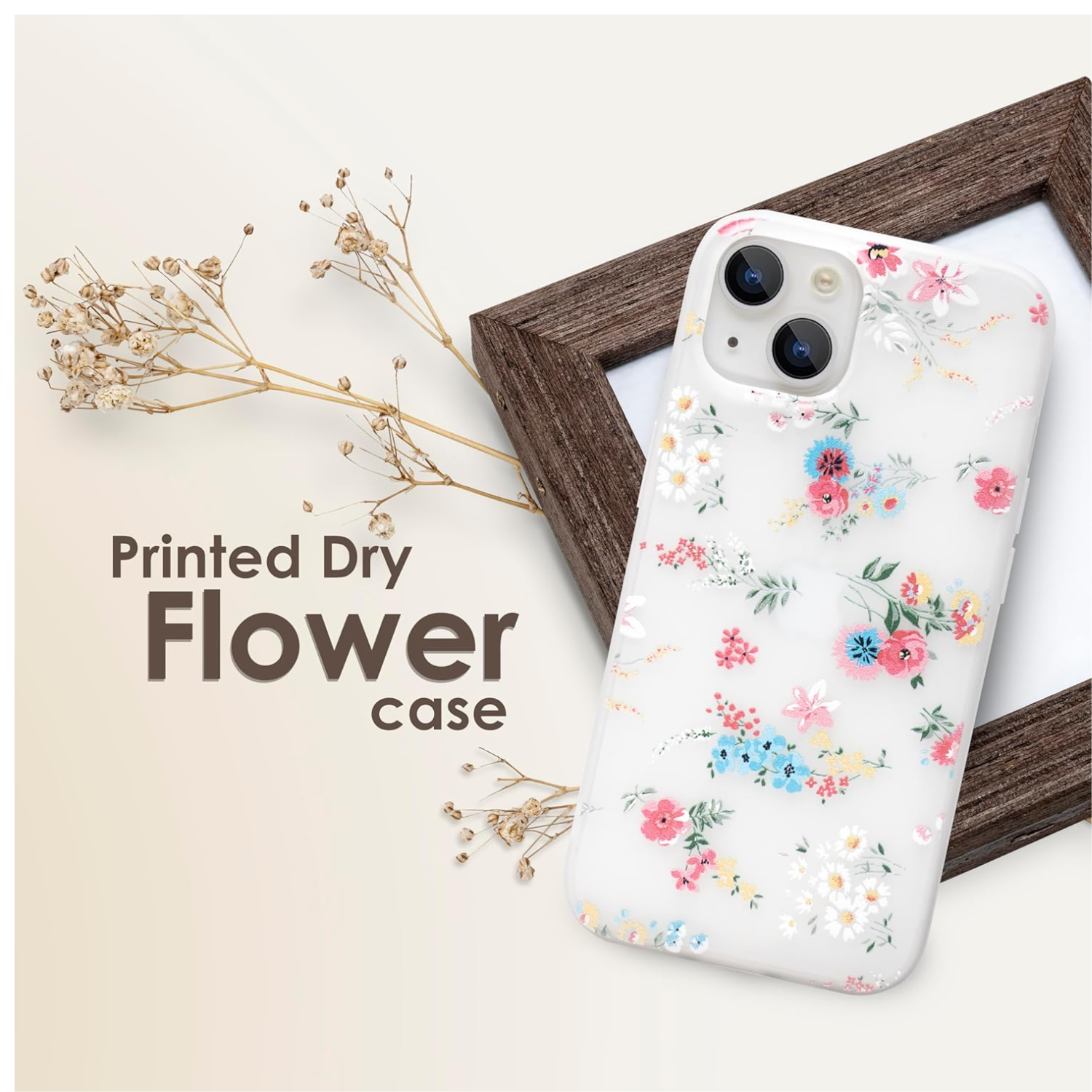 Enflamo Silicone Soft Silione Phone Back Case Cover For iPhone 15 | Girls 3D Flower Printed (Mix Lilies) White