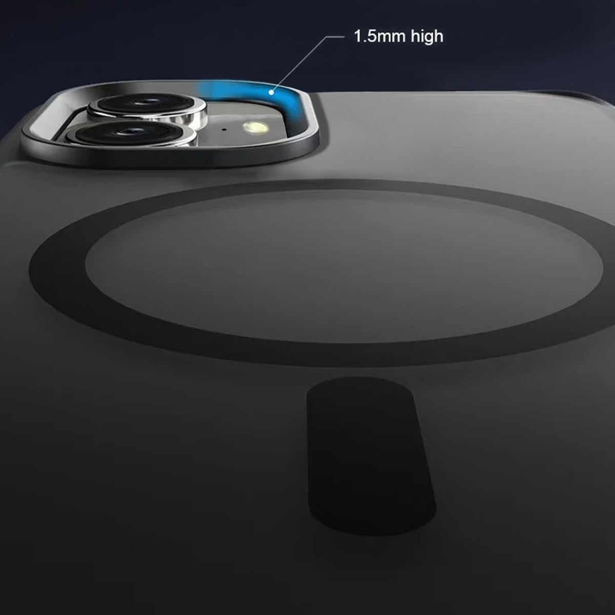 Enflamo for iPhone 16 Case Matte Back Cover Magnetic Designed | Shockproof Grip Safe Camera Bump Protection (Black) - Enflamo