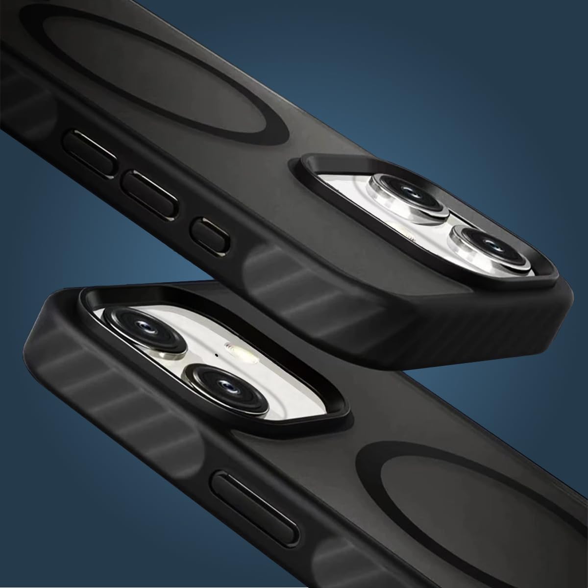 Enflamo for iPhone 16 Case Matte Back Cover Magnetic Designed | Shockproof Grip Safe Camera Bump Protection (Black) - Enflamo