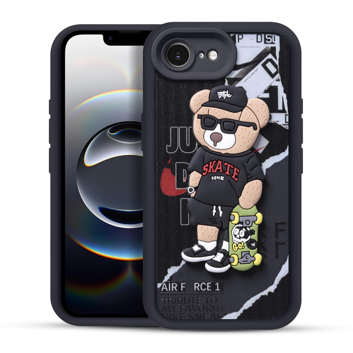 Enflamo for iPhone Case Matte Back Silicone Cover 3D Designed | Camera Bump Protection - Enflamo