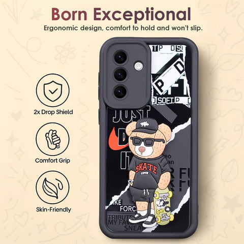 Enflamo for Samsung Galaxy A56 5G Case Matte Back Silicone Cover 3D Designed | Camera Bump Protection