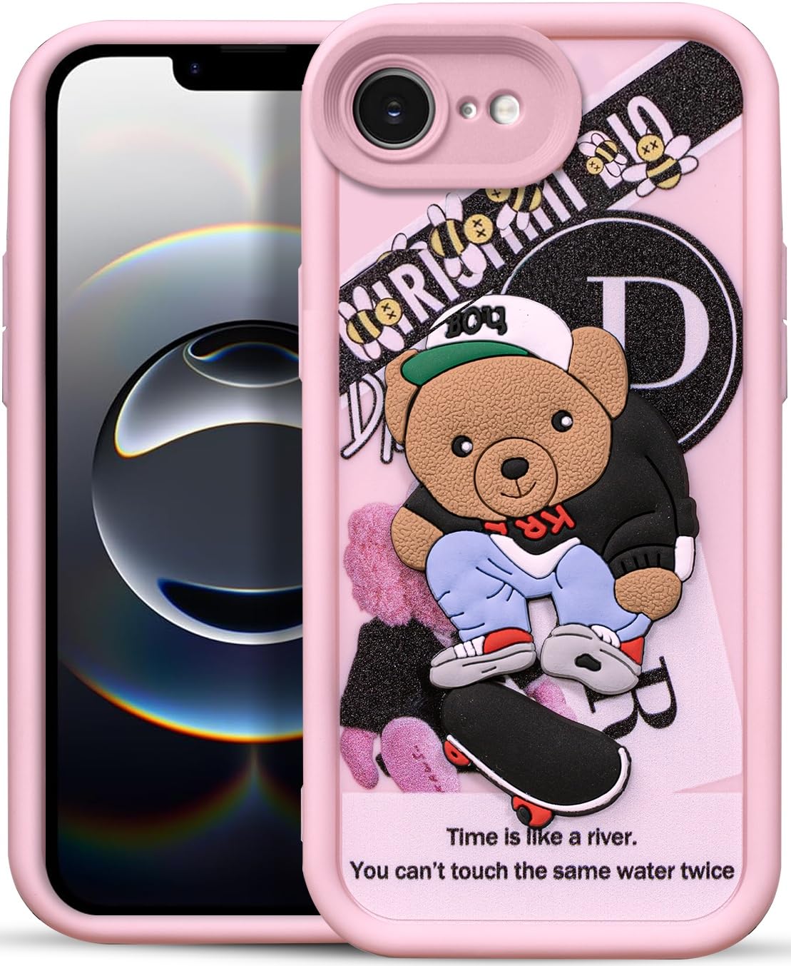 Enflamo for iPhone Case Matte Back Silicone Cover 3D Designed | Camera Bump Protection
