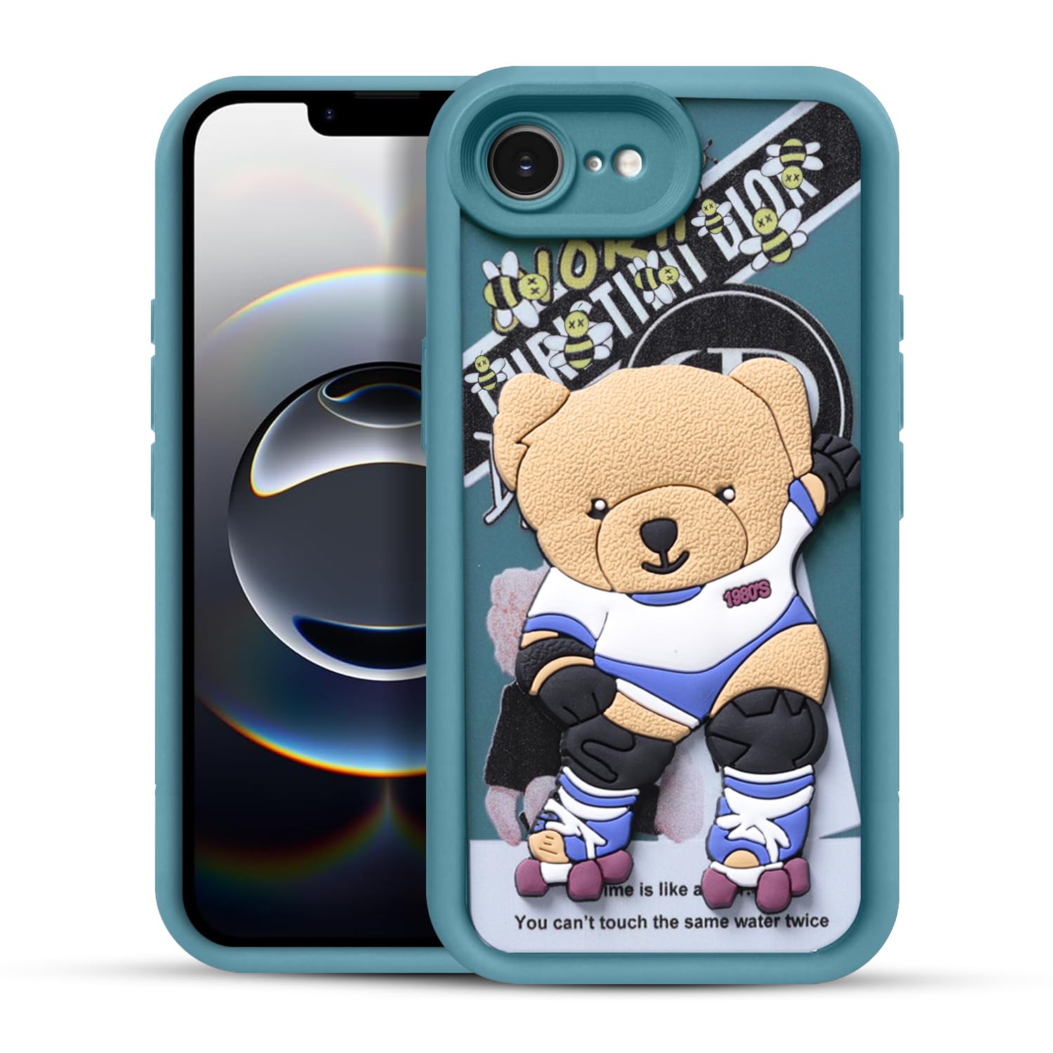 Enflamo for iPhone Case Matte Back Silicone Cover 3D Designed | Camera Bump Protection