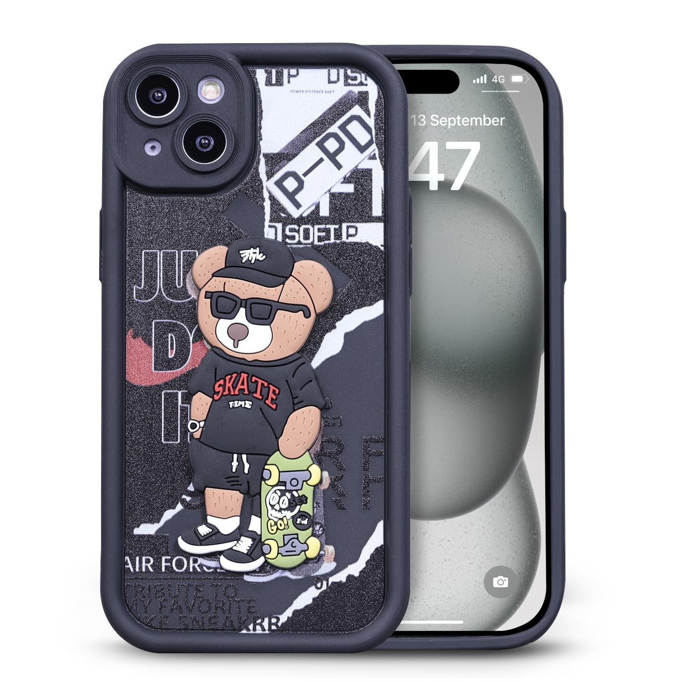 Enflamo for iPhone Case Matte Back Silicone Cover 3D Designed | Camera Bump Protection