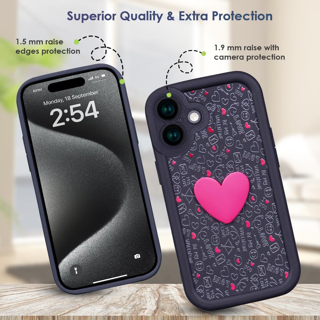 Enflamo for iPhone Matte Back Silicone Cover 3D Designed | Camera Bump Protection