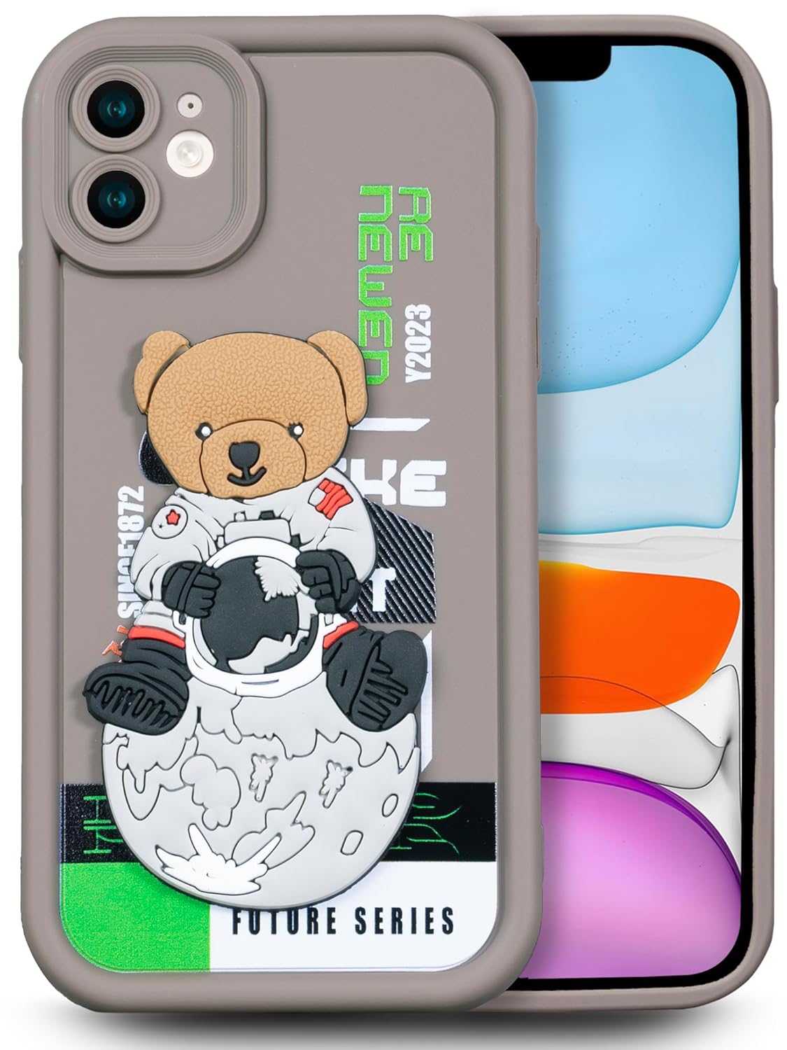 Enflamo for iPhone Case Matte Back Silicone Cover 3D Designed | Camera Bump Protection