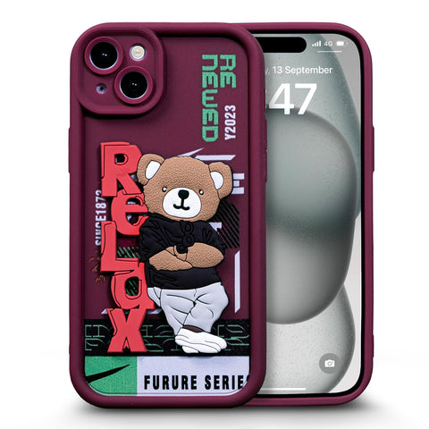 Enflamo for iPhone Case Matte Back Silicone Cover 3D Designed | Camera Bump Protection