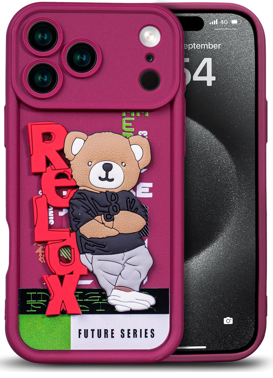 Enflamo for iPhone Case Matte Back Silicone Cover 3D Designed | Camera Bump Protection - Enflamo