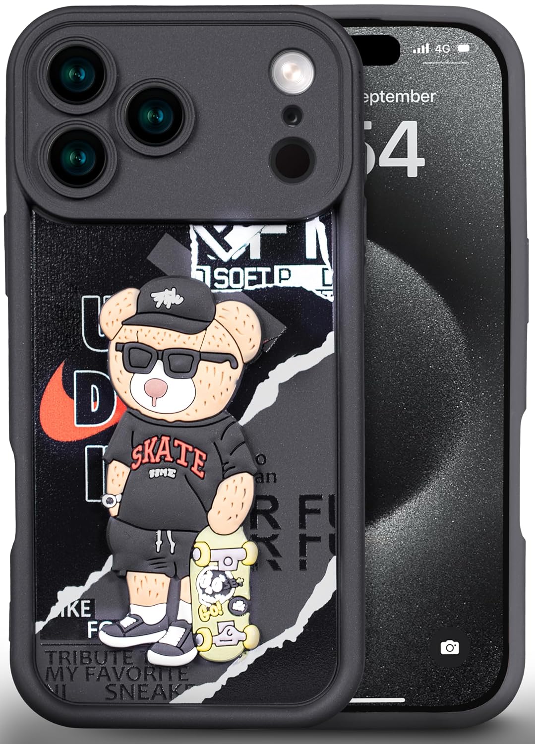 Enflamo for iPhone Case Matte Back Silicone Cover 3D Designed | Camera Bump Protection - Enflamo