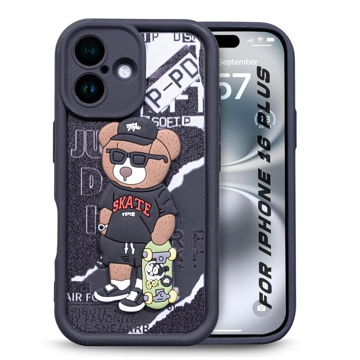 Enflamo for iPhone Case Matte Back Silicone Cover 3D Designed | Camera Bump Protection - Enflamo