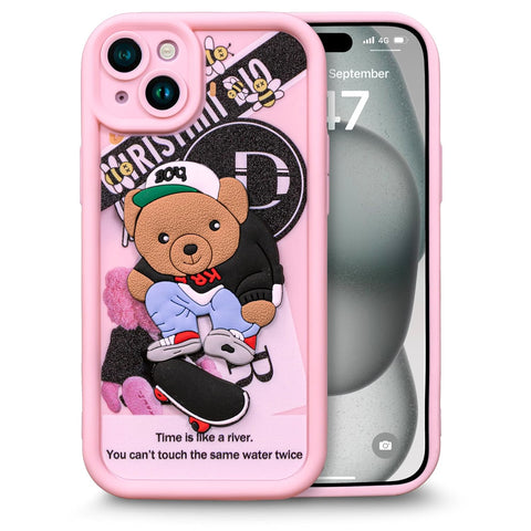 Enflamo for iPhone Case Matte Back Silicone Cover 3D Designed | Camera Bump Protection