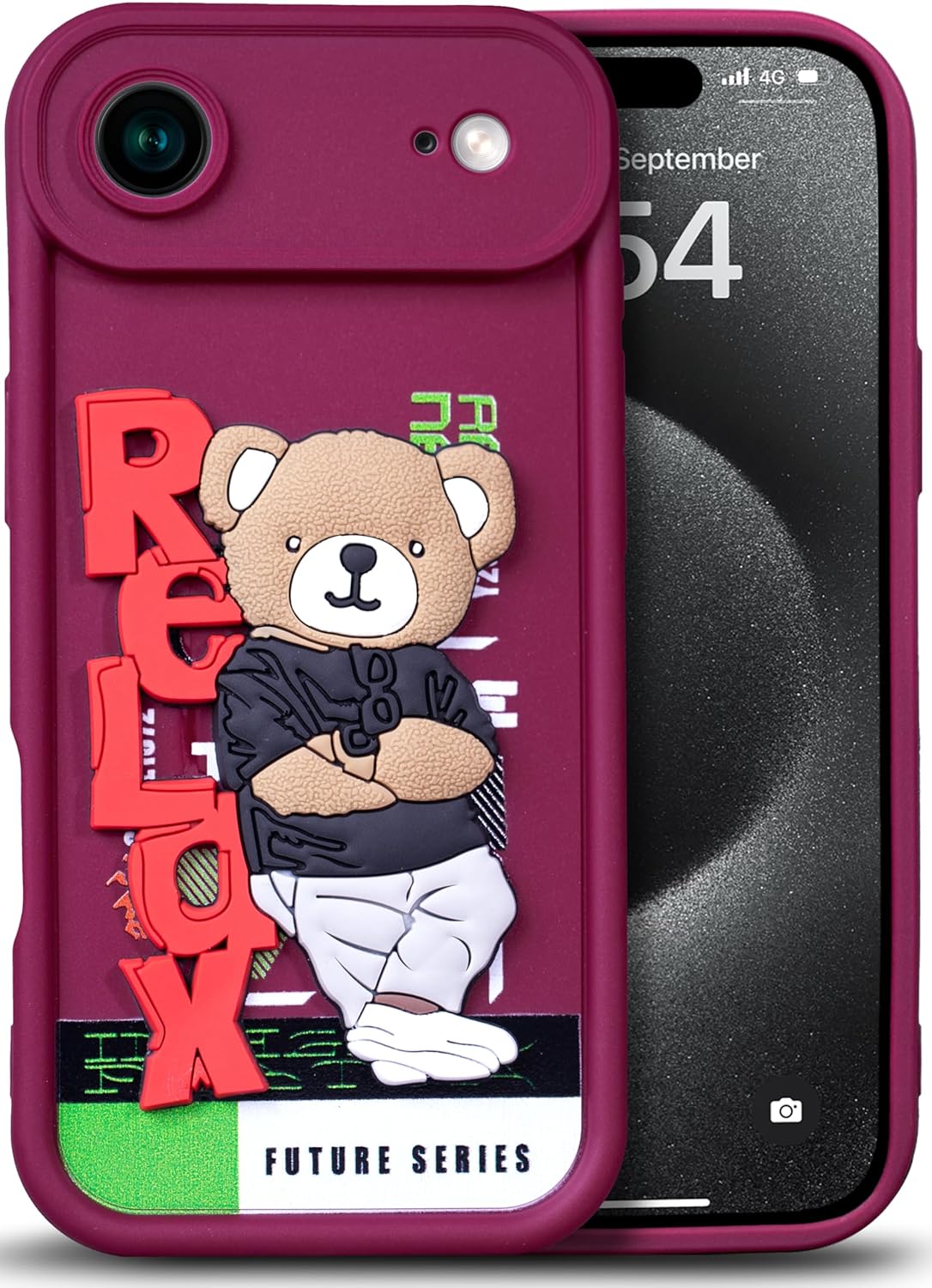 Enflamo for iPhone Case Matte Back Silicone Cover 3D Designed | Camera Bump Protection - Enflamo