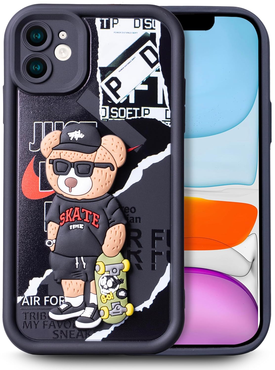 Enflamo for iPhone Case Matte Back Silicone Cover 3D Designed | Camera Bump Protection