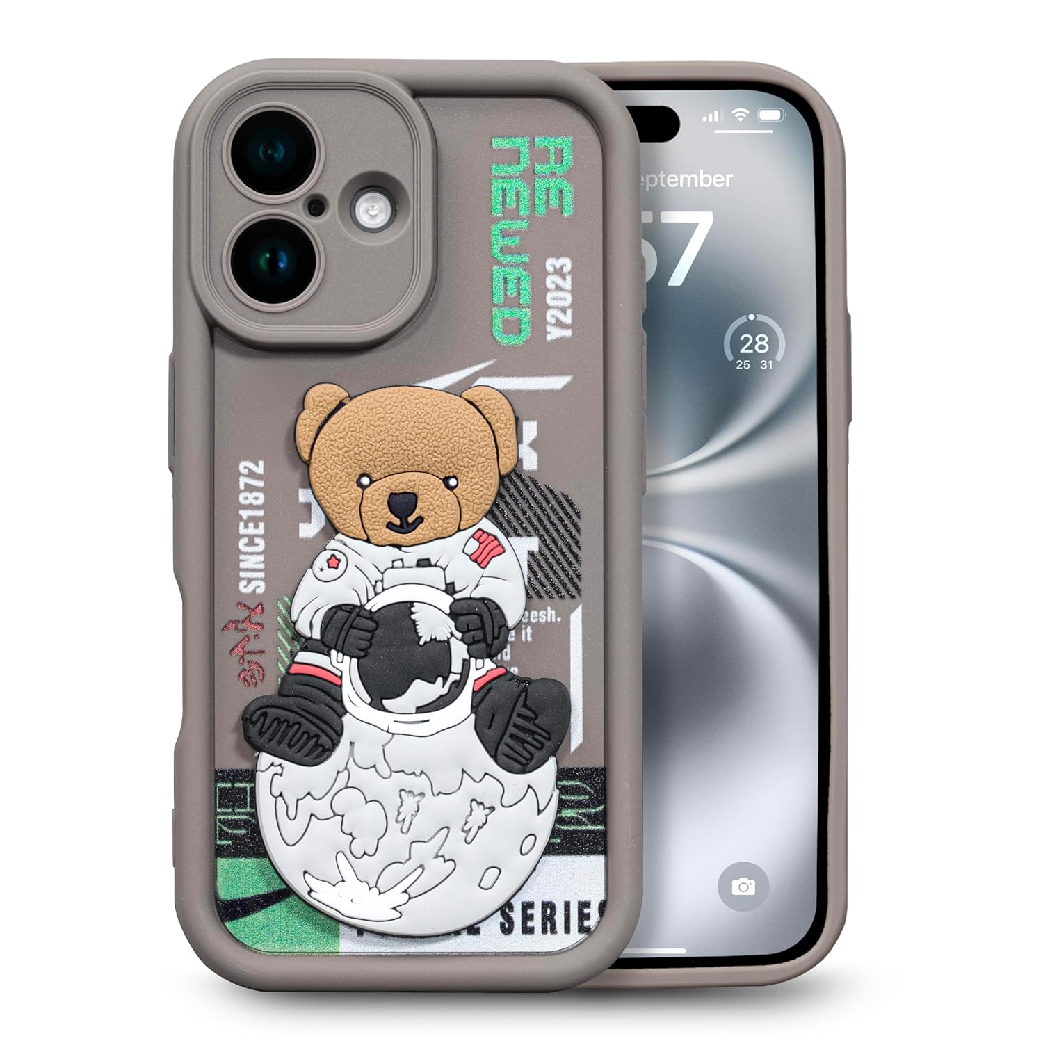Enflamo for iPhone Case Matte Back Silicone Cover 3D Designed | Camera Bump Protection