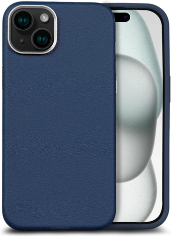 Enflamo for iPhone Genuine Leather Finish Back Cover Case | Magnetic Shockproof Design | Raised Edges for Camera & Screen Protection (Brown)