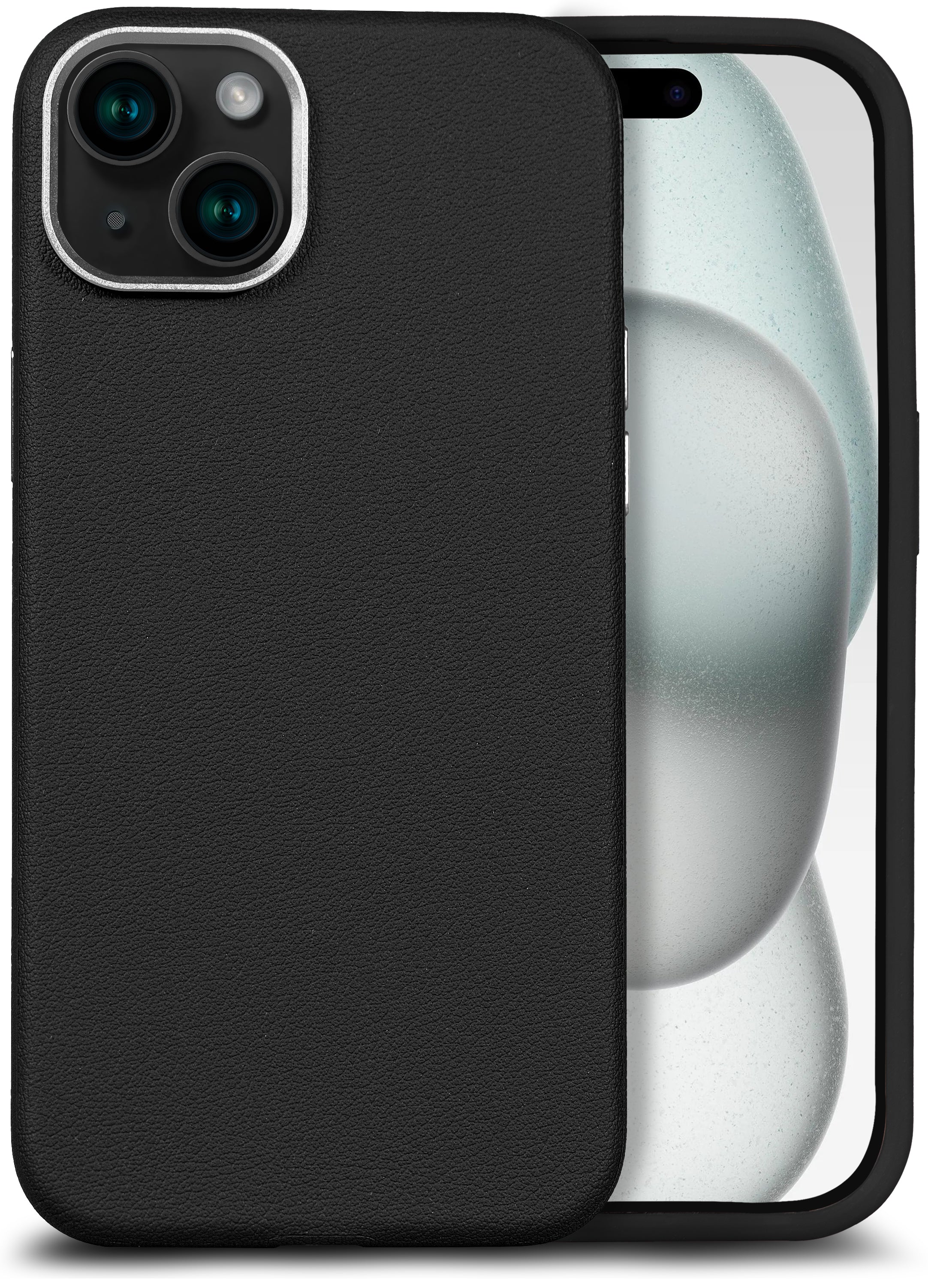 Enflamo for iPhone Genuine Leather Finish Back Cover Case | Magnetic Shockproof Design | Raised Edges for Camera & Screen Protection (Brown)
